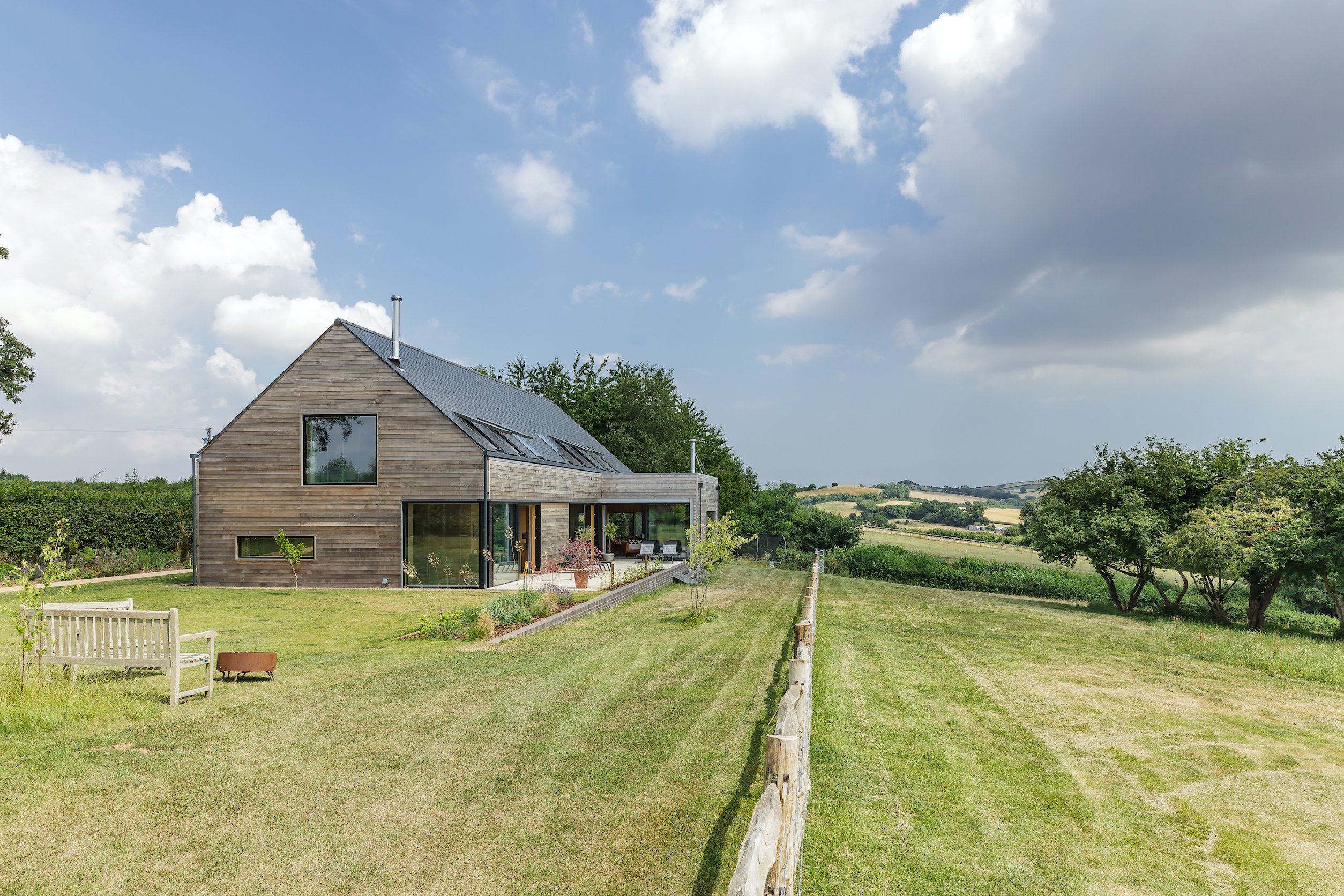 A self-build timber-frame house on a rural plot